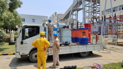 南京化學工業園熱電有限公司220kV，4號主變局放試驗